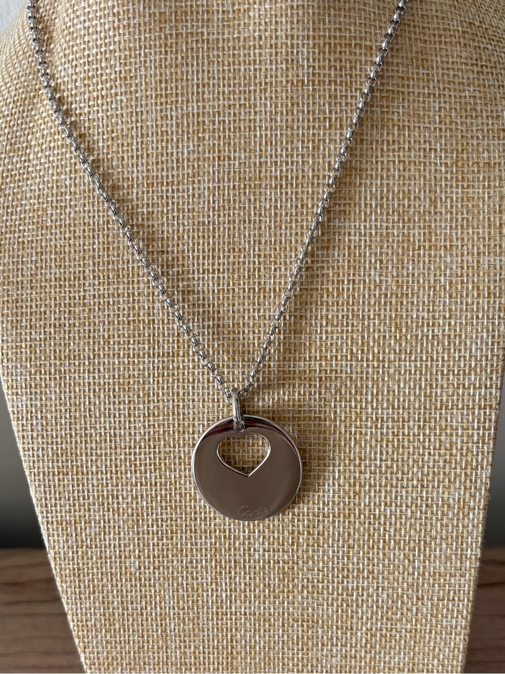 Cartier charm Silver Heart Cutout Pendant Necklace - Women Jewelry